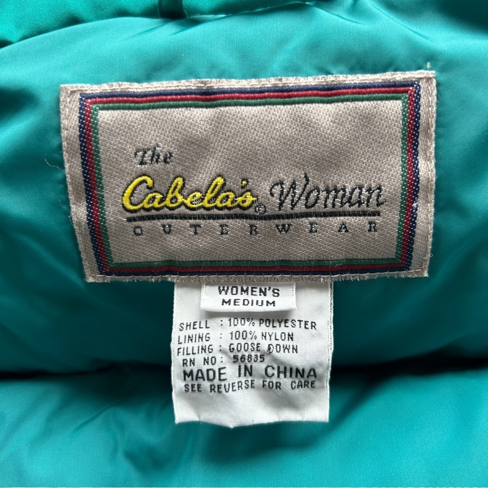 Cabela’s Women’s Vintage Puffer Vest Purple Teal Size Medium - Picture 6 of 9
